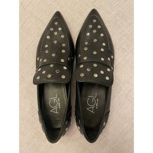 AGL Women's Shoe 7.5 Studded Loafer Luxury Shoes Edgy Different Work School Shoe
